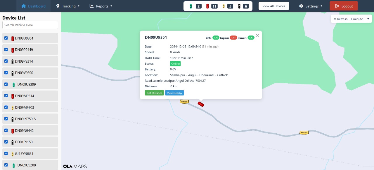 AI-driven fleet management dashboard