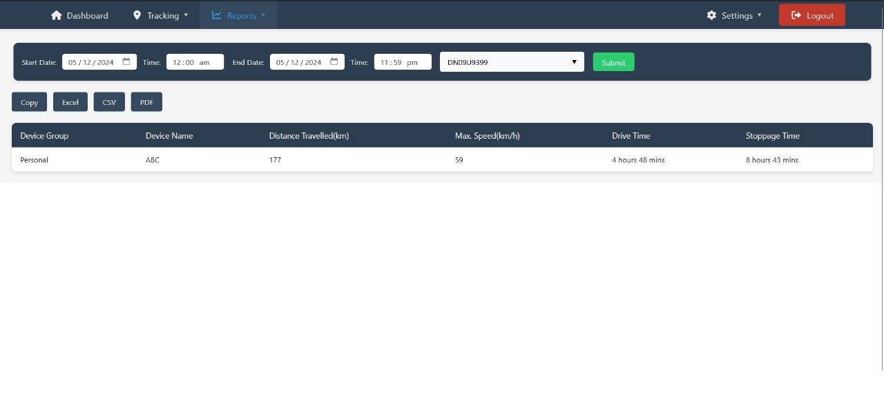 Live weather integration for vehicle tracking